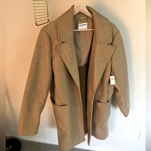 Tan Old Navy Brushed Oversized Coat